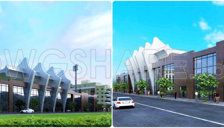 48. Download Exterior Stadium Grandstand Design Autocad Dwg Drawing (7)