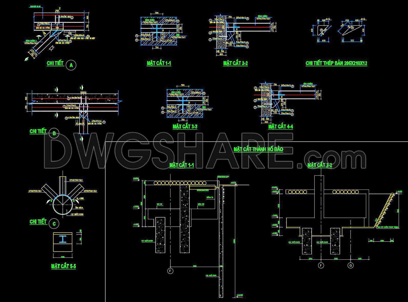 56. Free Download – Diaphragm Wall Construction Method CAD Drawing for High-Rise Buildings (1)