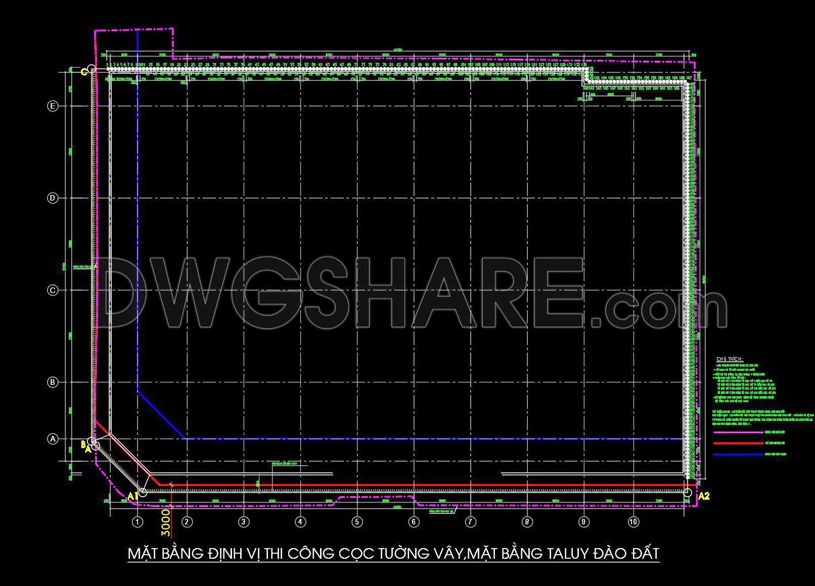 56. Free Download – Diaphragm Wall Construction Method CAD Drawing for High-Rise Buildings (2)