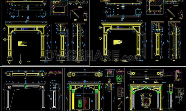 10 months ago
                

                
             883571. Download Detailed CAD Drawings of Classical Decorative Gate and Column System