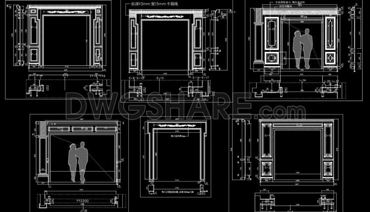 572. Download CAD Files for Classic Decorative Architrave and Jamb Installation (1)