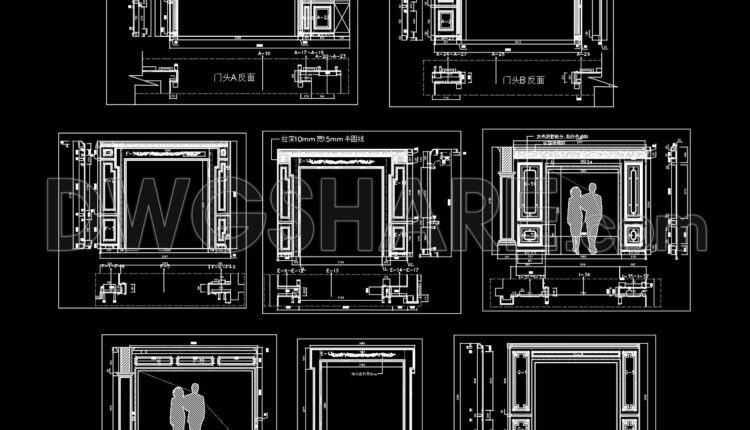 572. Download CAD Files for Classic Decorative Architrave and Jamb Installation (2)