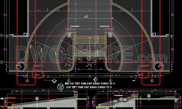 9 months ago
                

                
             353574. Free Download CAD Drawings – Detailed Main Lobby Stair TC4