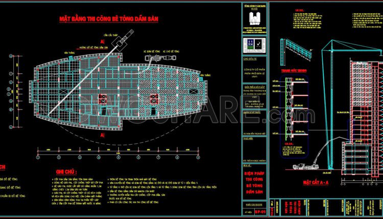 60. Free Download – CAD Drawings of Construction Method for a 22-Storey Apartment Building (3)
