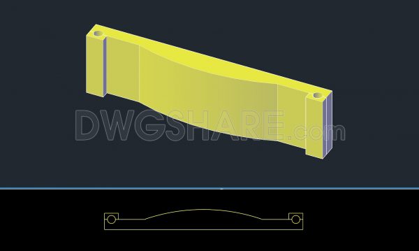 648. Epoxy Concrete Bridge Beam 3D Design – Free DWG CAD Template