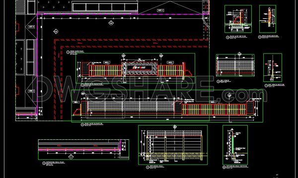 9 months ago
                

                
             646650. Fence Elevation & Section Detail CAD Drawings – DWG Template for Construction Design