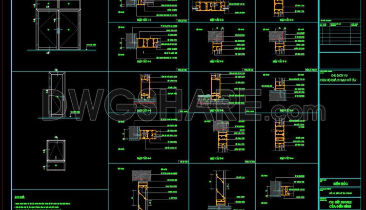 734. Free Download Typical Door Profile CAD Detail Drawings for Hotel Building (1)
