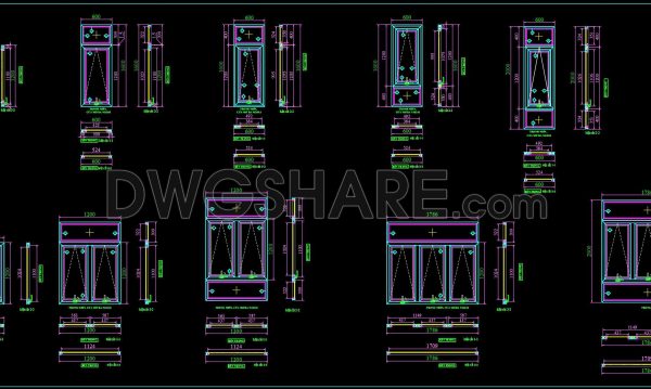 740. Free Detailed CAD Drawings Of Doors, Windows For Download
