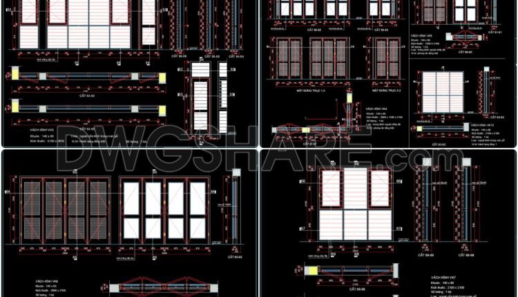 771. Download Free DWG CAD Details of Doors and Windows (4)