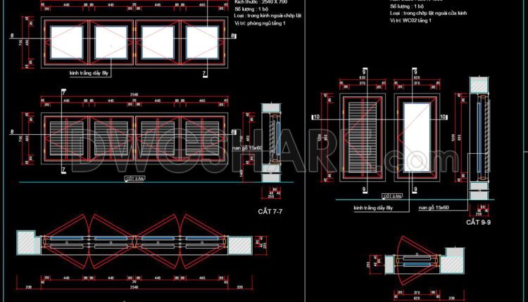 771. Download Free DWG CAD Details of Doors and Windows (2)
