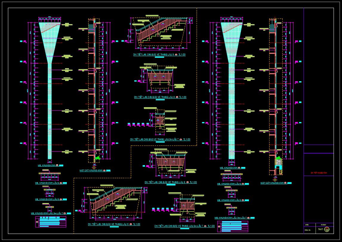 774. Free Download – Detailed CAD Drawing of Glass Door Frame for a 9-Storey Building (1)