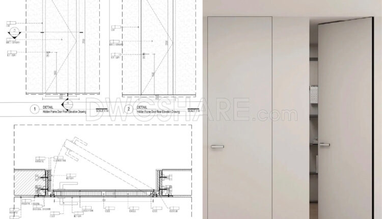 789. Hidden Frame Door Construction CAD Drawings (2)