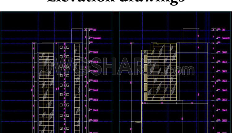 94. Download Full Cad Design Drawings For All Categories Of A 9-story Office Building (2,600 M2) (4)