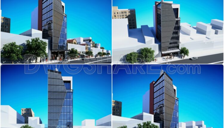 94. Download Full Cad Design Drawings For All Categories Of A 9-story Office Building (2,600 M2) (7)
