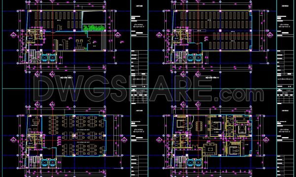 94. Free Download 9-Story Office Floor Plan CAD Drawings – Complete Functional Layout Details