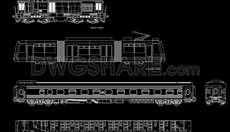 96. Free Download Diesel and Electric Train AutoCAD Drawings (1)