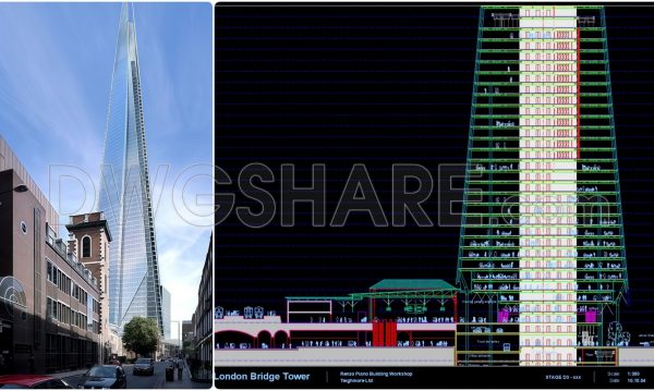 9 months ago
                

                
             94496. Free Download – AutoCAD DWG Drawing of the London Bridge Tower Designed by Renzo Piano