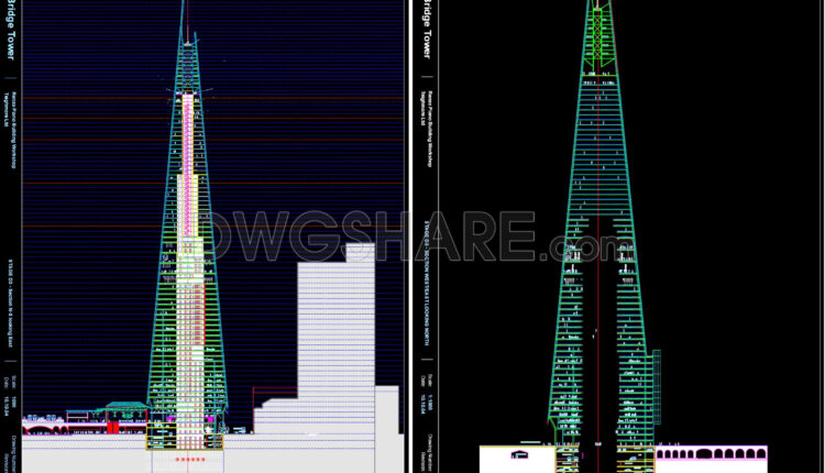 96. Free Download – Autocad Dwg Drawing Of The London Bridge Tower Designed By Renzo Piano (1)