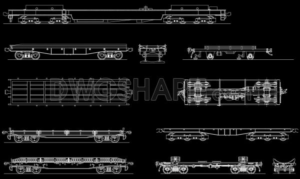 97. Free Download Flat Wagon AutoCAD Drawings