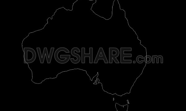 Australia Map AutoCAD File Download