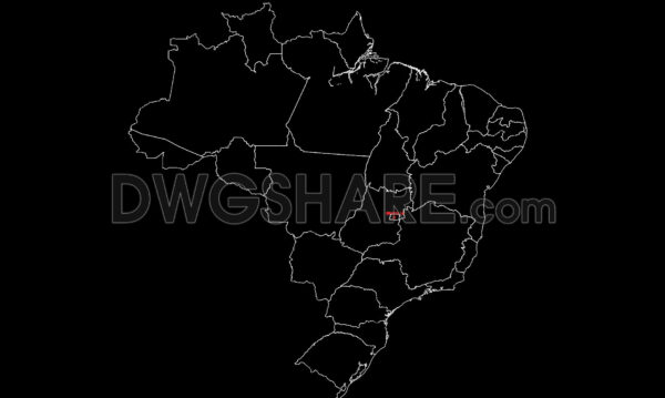 Brasil Map AutoCAD File Download