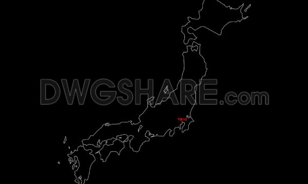 Japan Map AutoCAD File Download