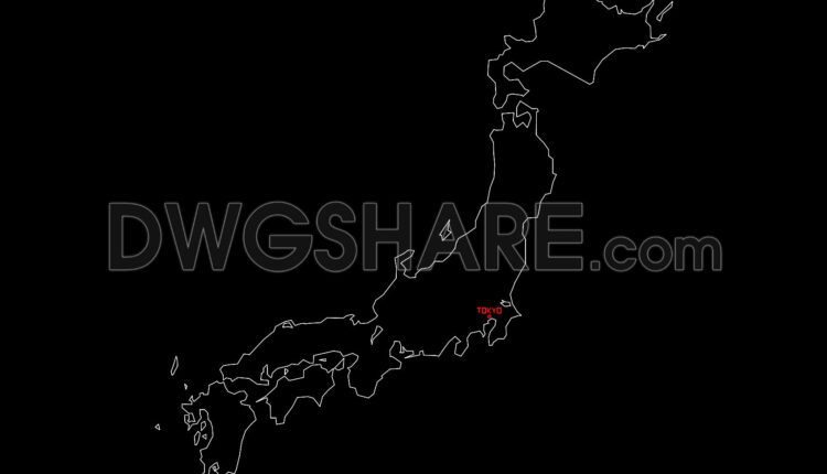 Japan Map AutoCAD File Download (1)