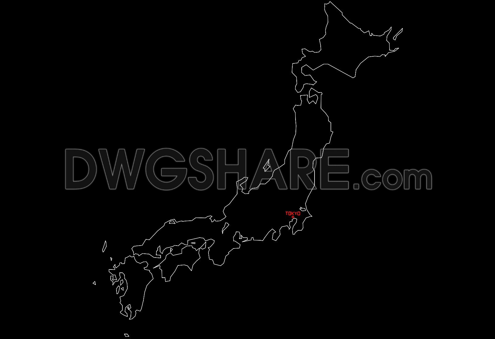 Japan Map AutoCAD File Download (1)