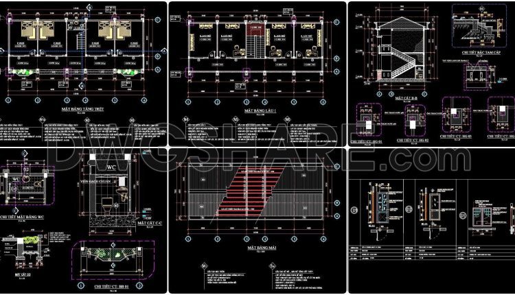 100. Download The Design Drawing Of A 2‑story Office Building With An Area Of 250m2
