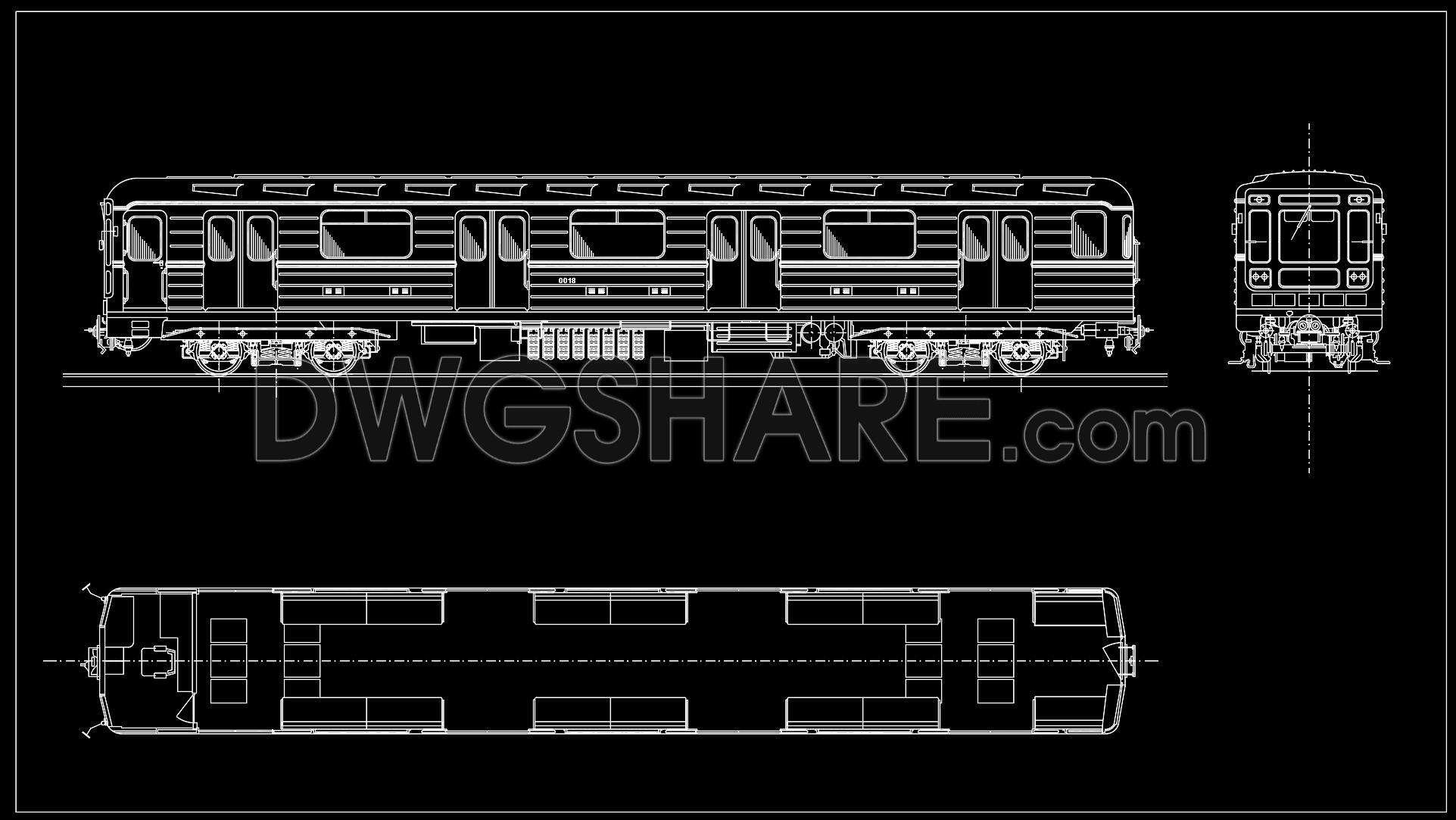 100. Free Download Metro Carriage AutoCAD Drawings (1)