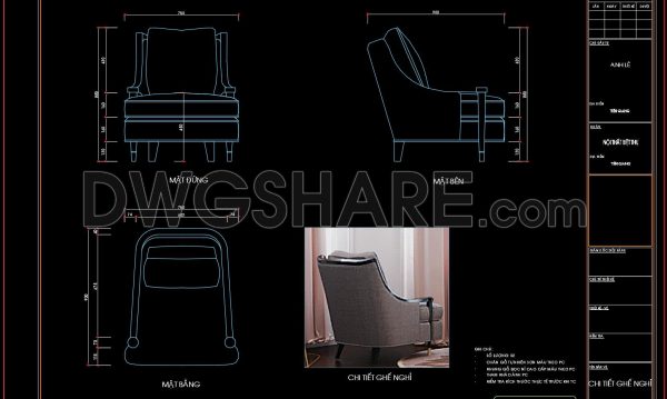 8 months ago
                

                
             660100. Free Download – Lounge Chair CAD Drawing with Detailed Specifications