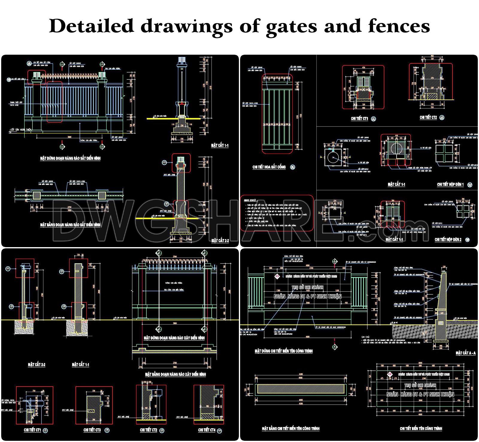 101. Detailed Drawings Of Gates And Fences