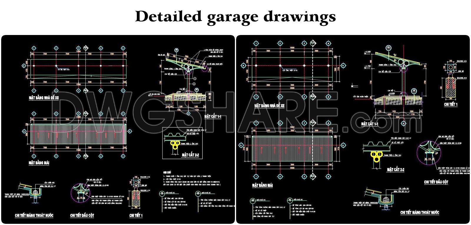 101. Detailed Garage Drawings