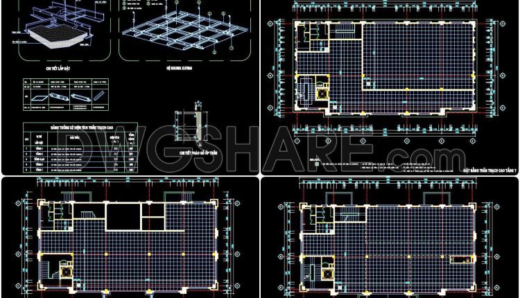 101. Detailed Gypsum Ceiling Drawings