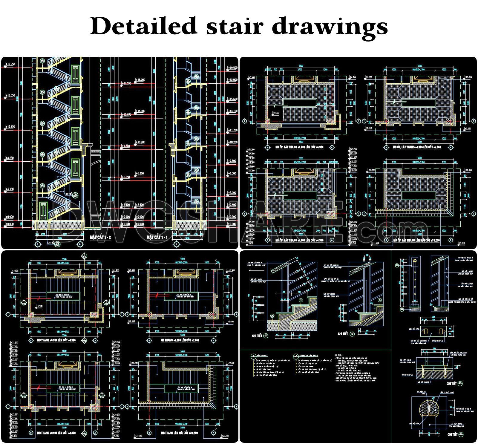 101. Detailed Stair Drawings
