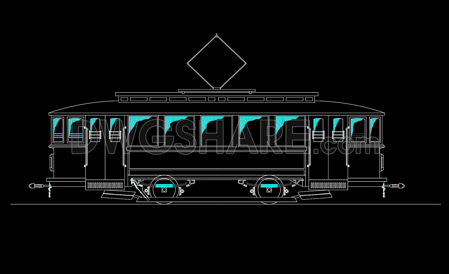 101. Free Download Vintage Tram AutoCAD Drawings (1)