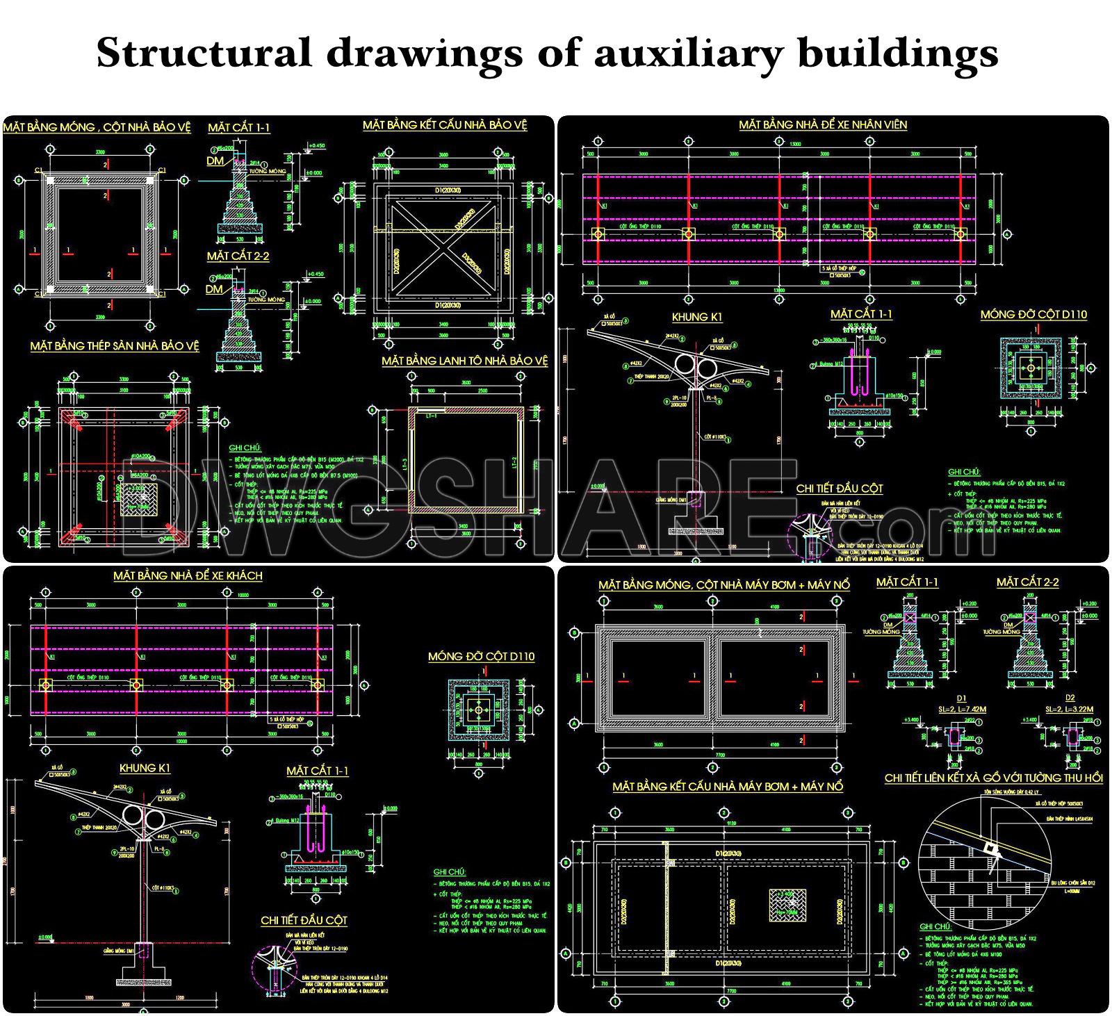101. Structural Drawings Of Auxiliary Buildings