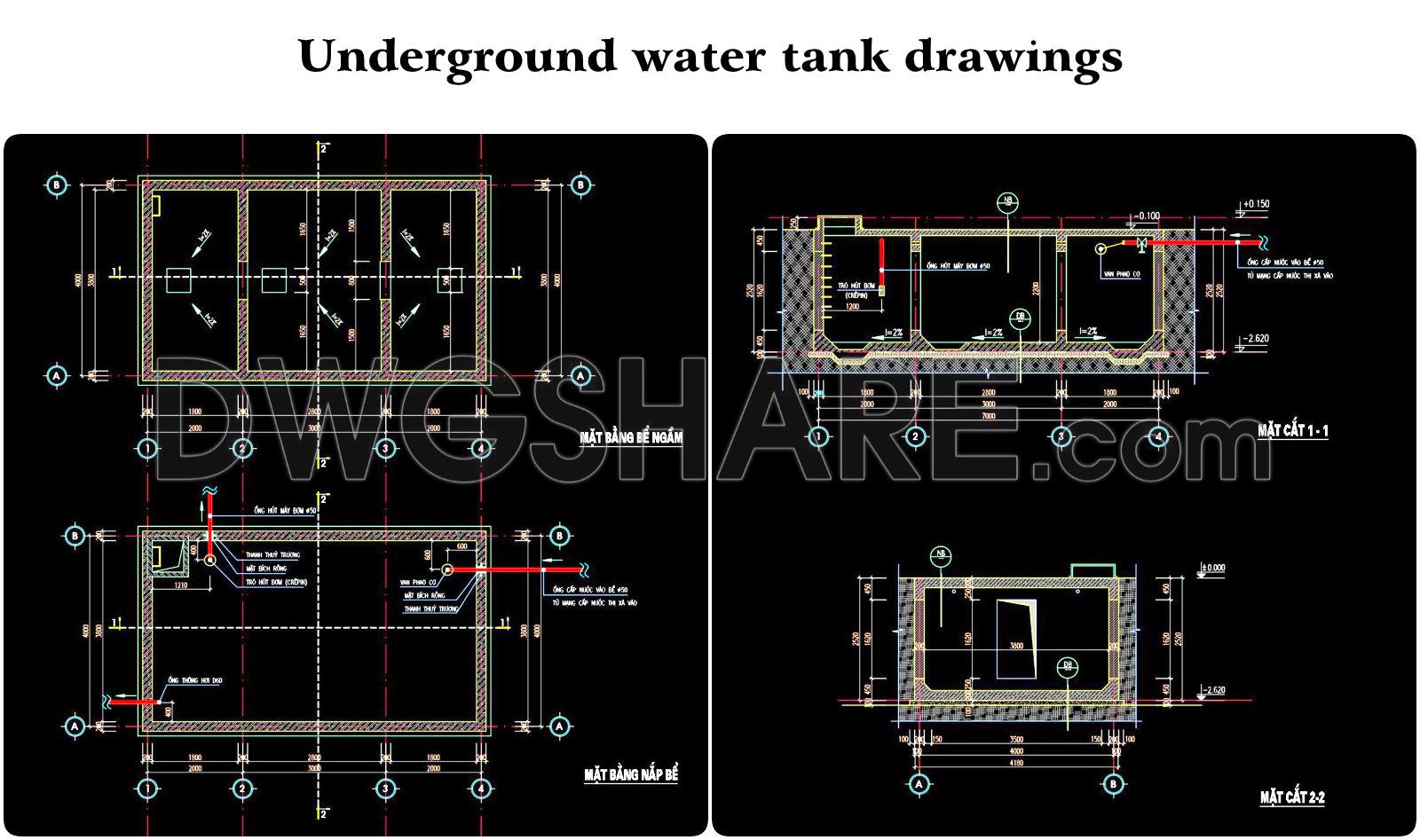 101. Underground Water Tank Drawings