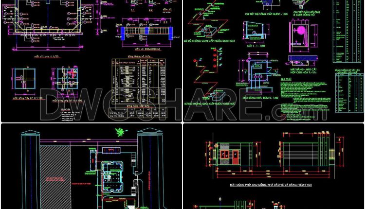 102. Detailed Drawings Of The Guardhouse, Gate, And Fence (2)