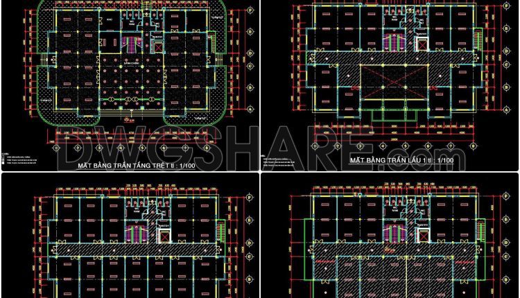 102. Detailed Gypsum Ceiling Drawings