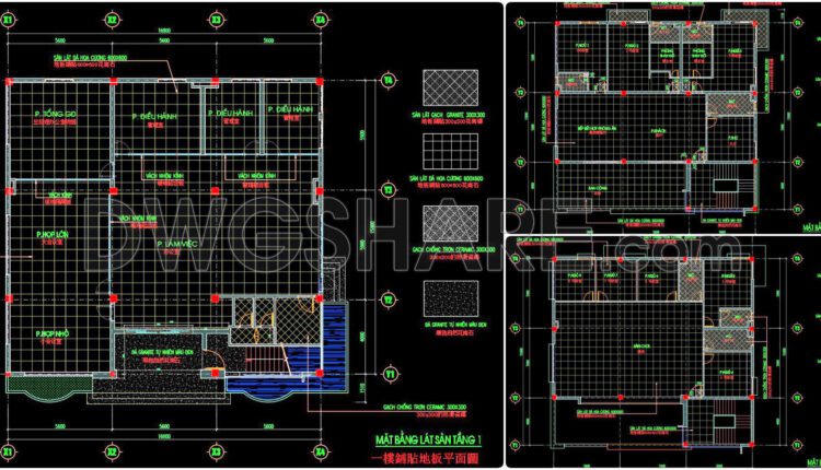 132. Free Download – Technical Floor Finishing Drawings For A 790m2 Office Building