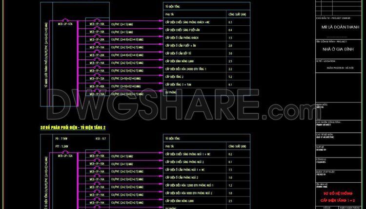 132. Free download electrical and internet cad drawings for 4-storey house (4)