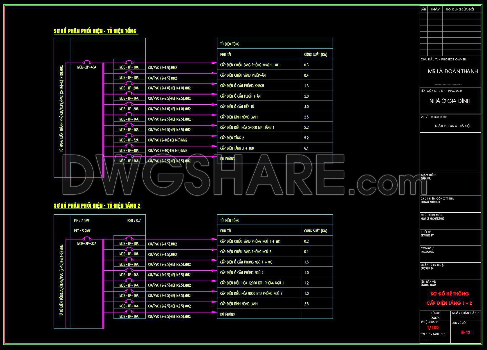 132. Free download electrical and internet cad drawings for 4-storey house (4)