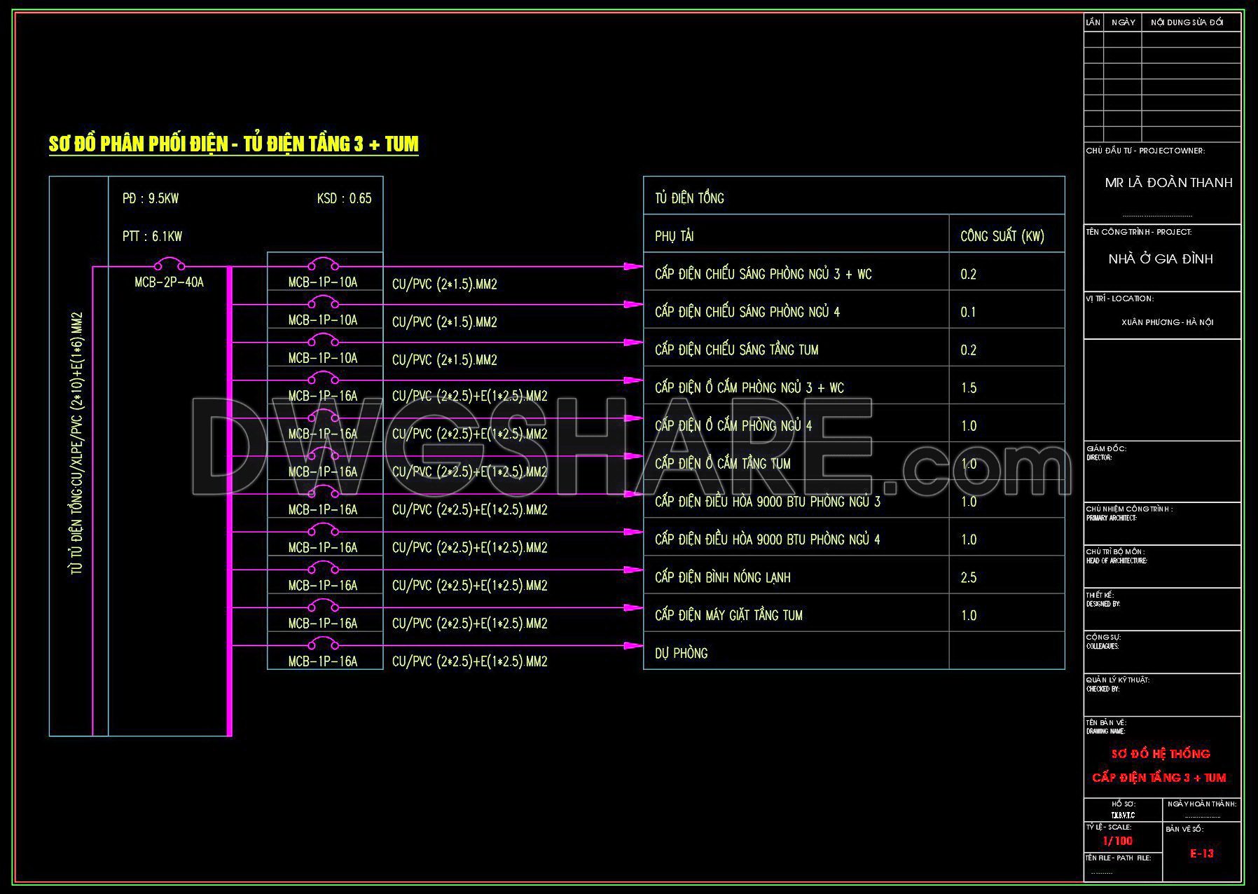 132. Free download electrical and internet cad drawings for 4-storey house (3)