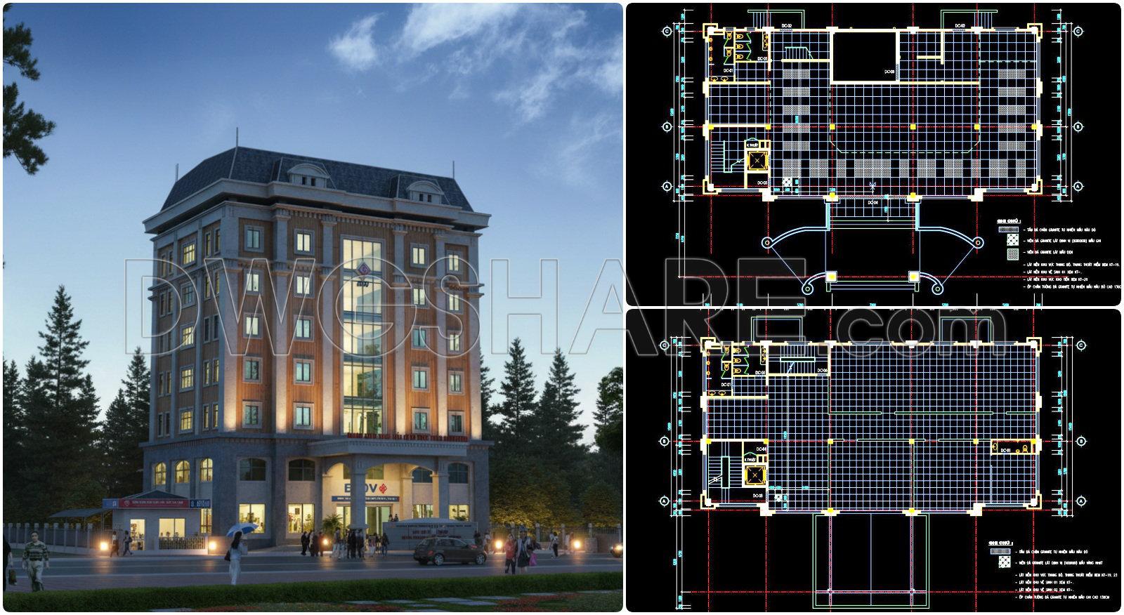 42. Free Download – CAD Floor Plan of a Medical Diagnostic Center