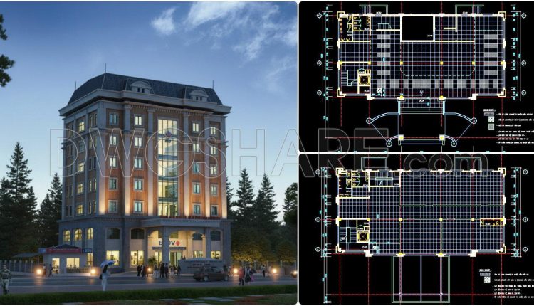 133. Download Free Technical Floor Tiling Drawings Of A 7‑storey Bank Building (2)