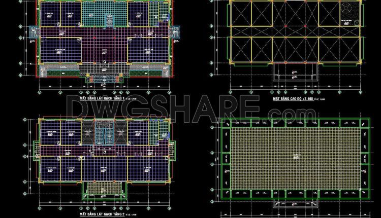 134. Free Download – Technical Floor Finishing Drawings For A 700m2 Office Building
