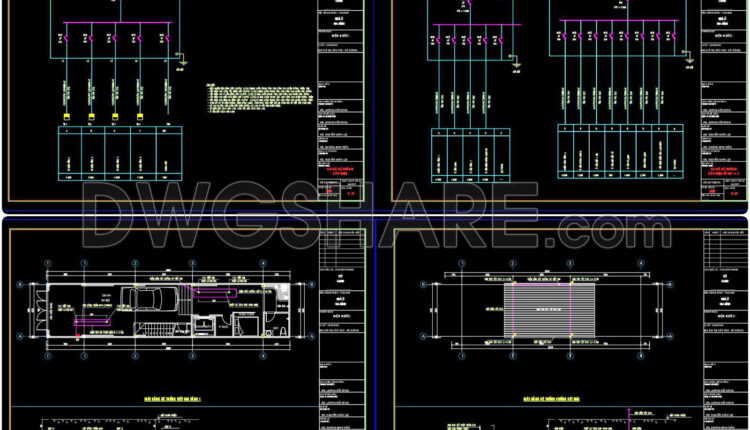 135. Free download electrical and internet cad drawings for 4-storey house (2)