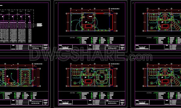 137. Free Download Electrical Design Drawings for a 5-Story Townhouse