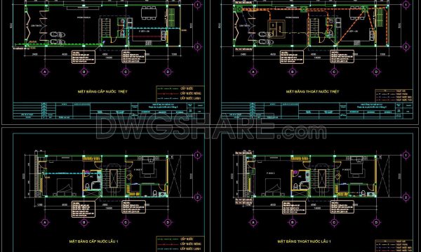 9 months ago
                

                
             536139. CAD drawings detailing the design of water supply and drainage systems for a 3-story townhouse